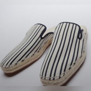 Zara nautical striped mules . 9.5